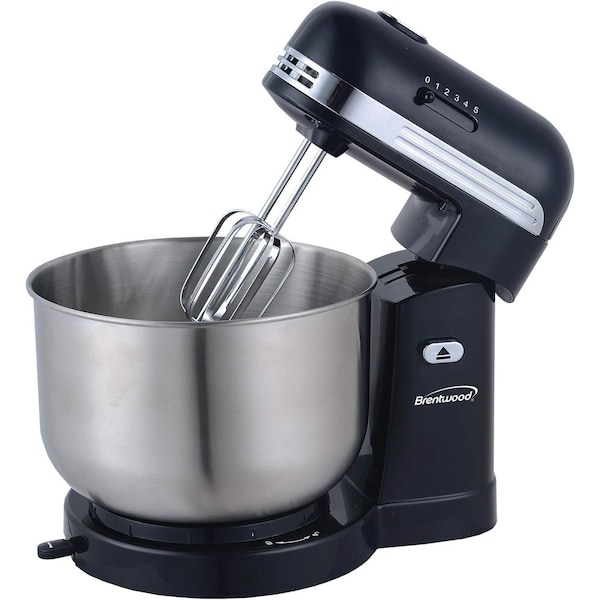 Brentwood Industries 5-Speed Stand Mixer with 3 Quart Stainless Steel Mixing Bow, Black, SM-1162BK - main